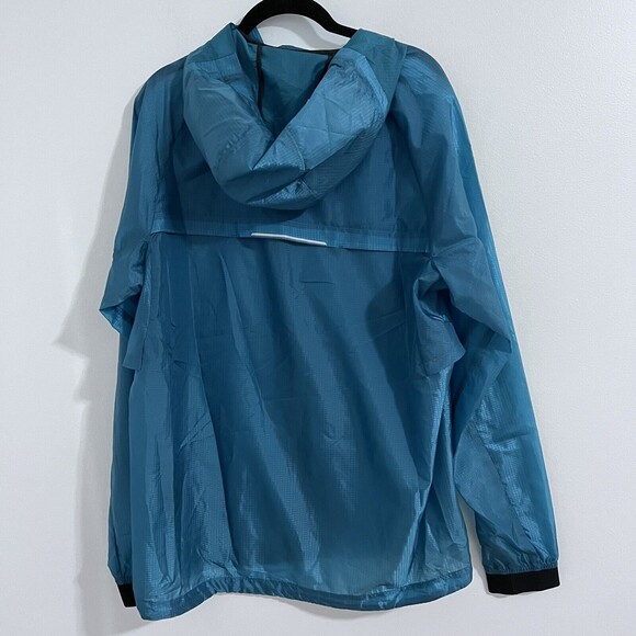 H&M Move Teal Windbreaker Jacket Size M Water Repellent Summer Lightweight - Picture 2 of 7